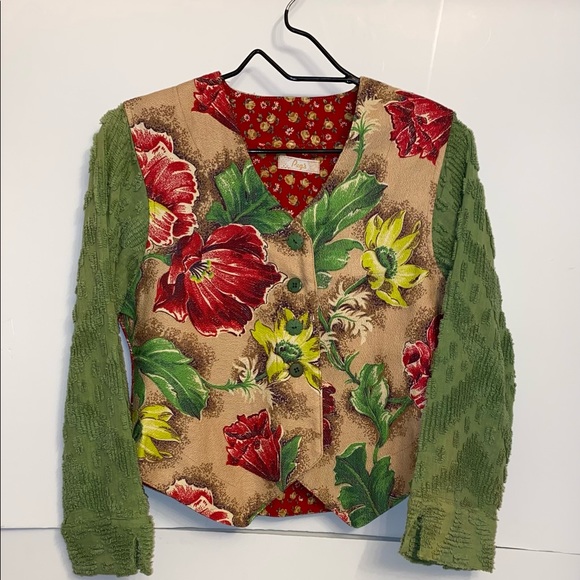 Wearable Art Tapestry And Chenille Fabric Jacket - Picture 4 of 4